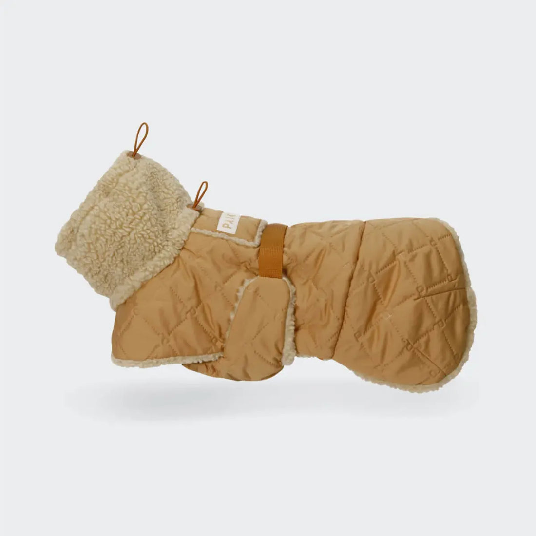 Paikka Winter // Quiltet vinterjakke til hunde (kamel) str. 55