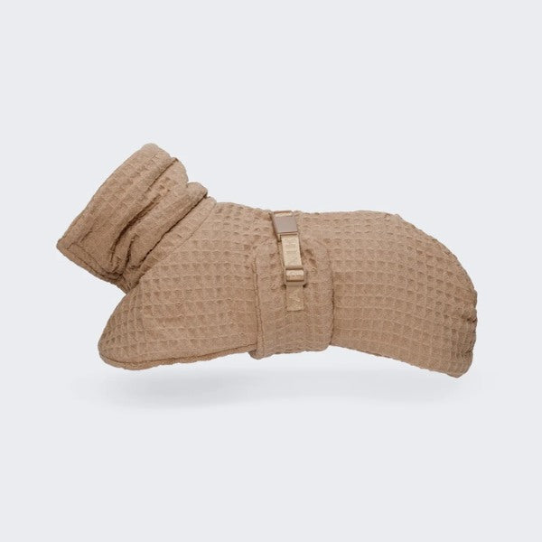 Paikka Spa // Quick-dry microfiber bathrobe for dogs (taupe)