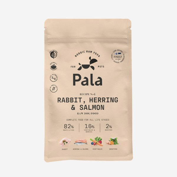 Pala Recipe 4 // Dog food for extra picky dogs (rabbit, herring and salmon)