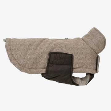 Staey Nora // Varm hundejakke (herringbone mocca)