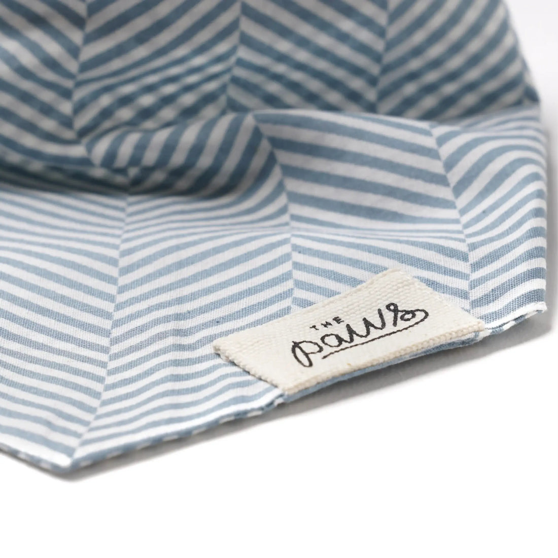 Breezy // Dog bandana with light blue herringbone