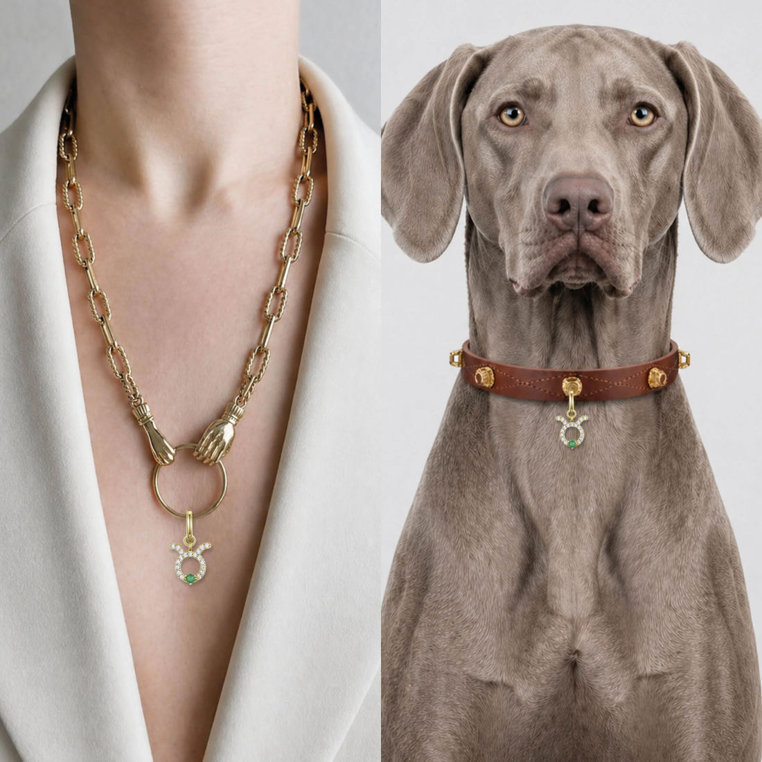 Unleash Cph Taurus Charm // Dog Collar Pendant (bull)