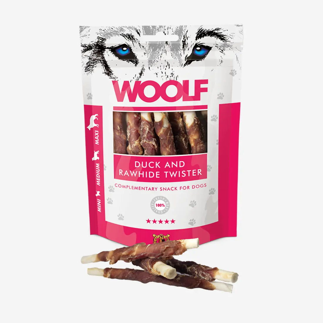 Woolf Twister // Chewing snack with beef skin and chicken (Kopier)