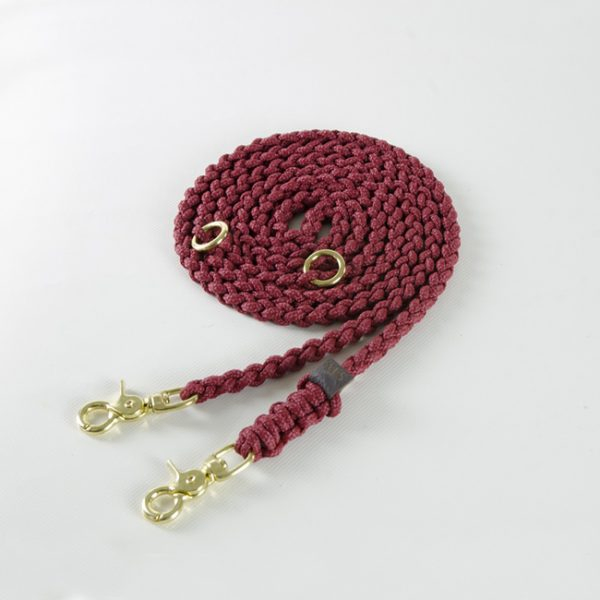 Hand-knotted, adjustable line (wine red)