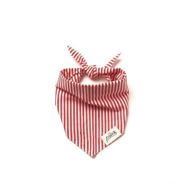 Red Stripes Bandana // Rød- og hvidstribet bandana