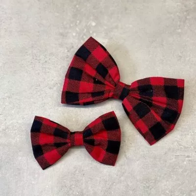 red Christmas bow tie