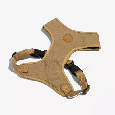soft dog harness beige